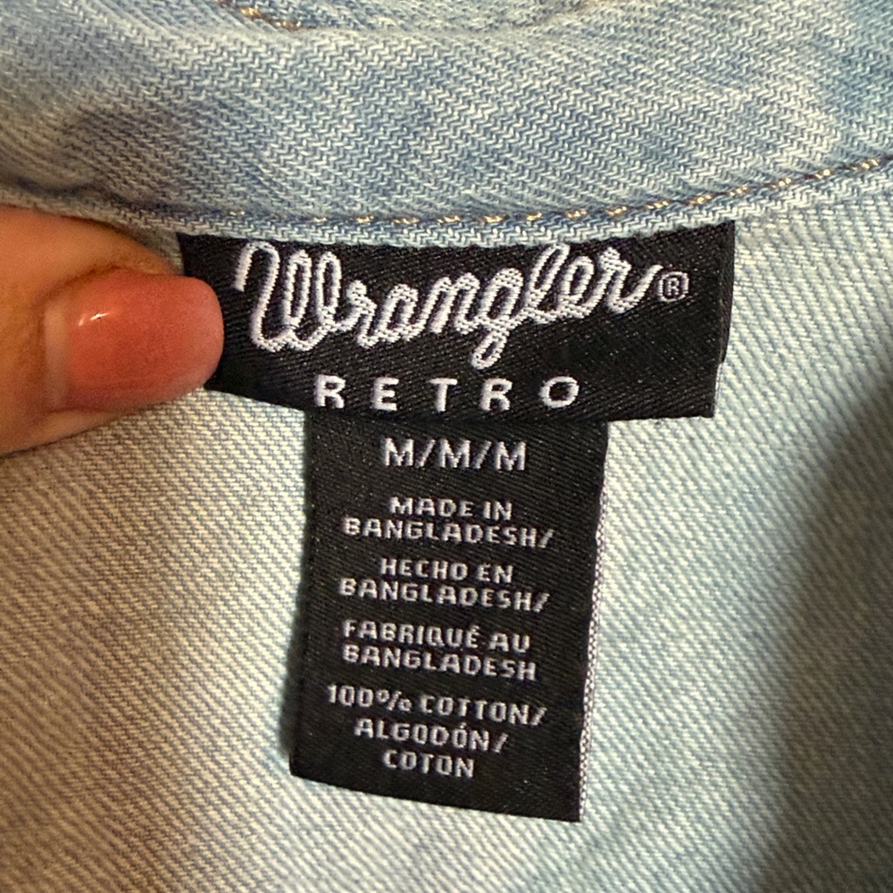 Wrangler Light Blue Denim Long Sleeve Shirt Dress - Picture 2 of 4